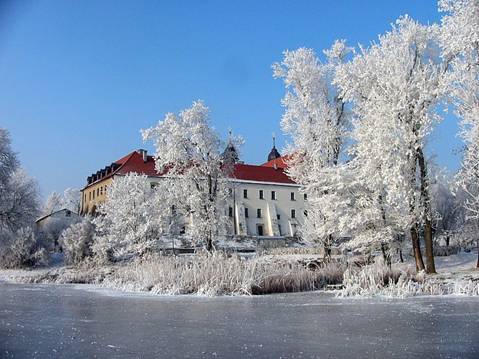 Mogilno monastery in winter